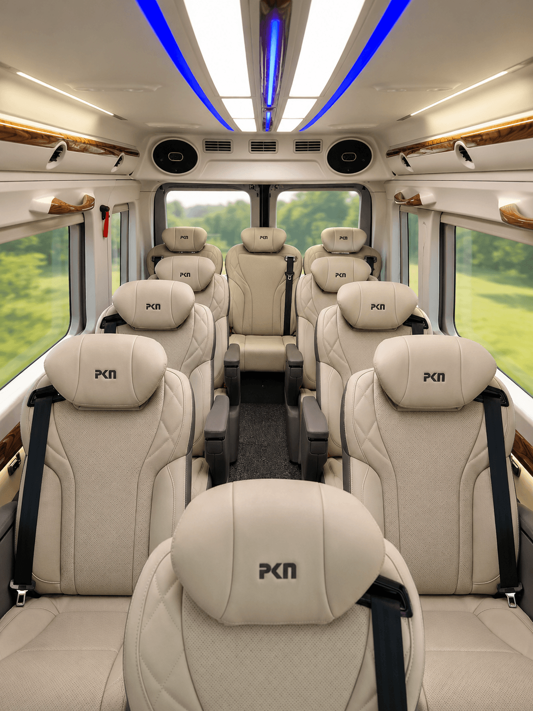 Force Urbania 12 Seater Maharaja interior