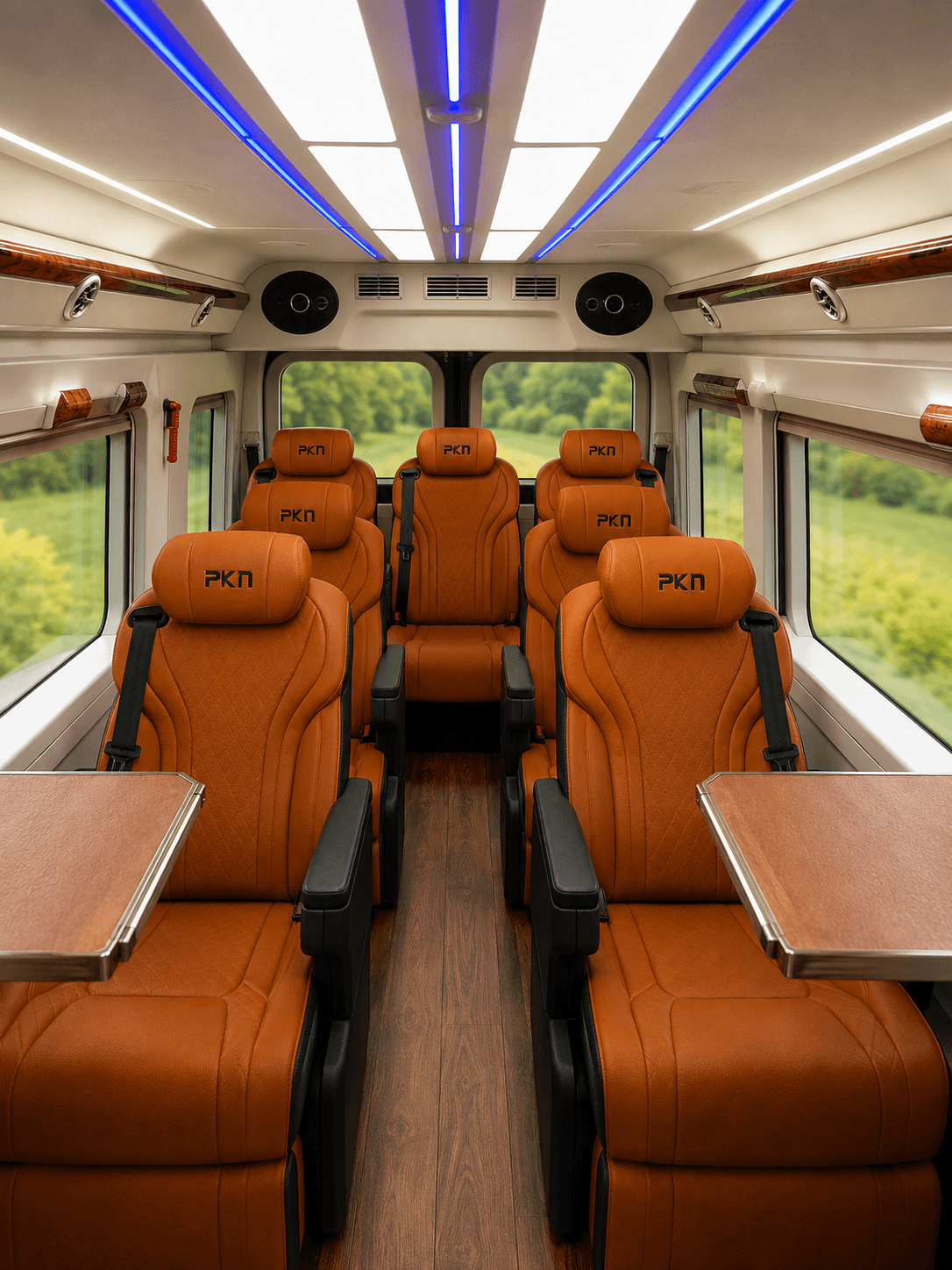 Force Urbania 9 Seater Maharaja interior